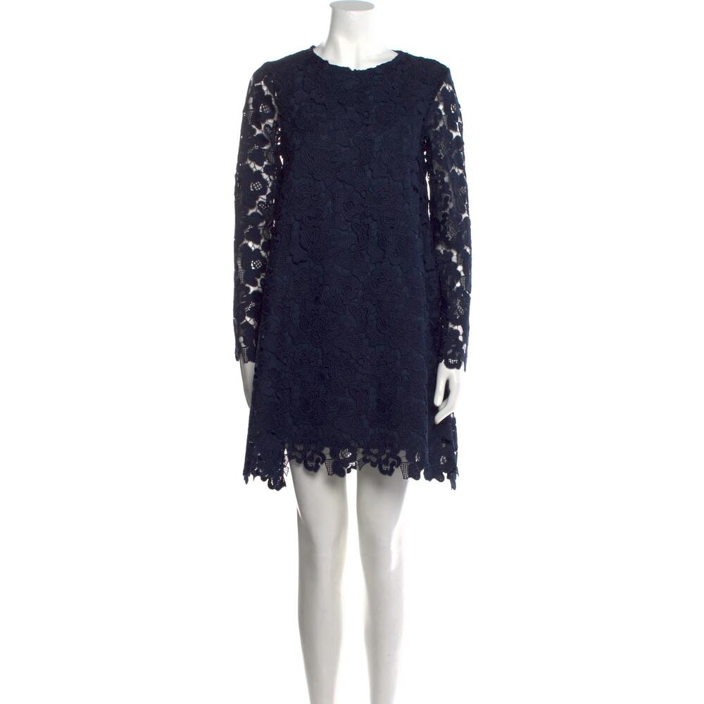 OTTOD'AME Cotton Blue Lace Shift Dress w/ Tags Italy Size 8